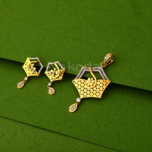 916 Gold Ladies Exclusive Pendant Set FPS394