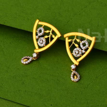 916 Gold Ladies Delicate Pendant Set FPS393 - Image 2