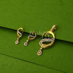 916 Gold Ladies Classic Pendant Set FPS391