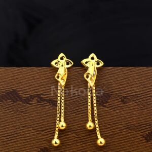 916 Gold Hallmark Delicate Ladies Plain Earrings LPE352