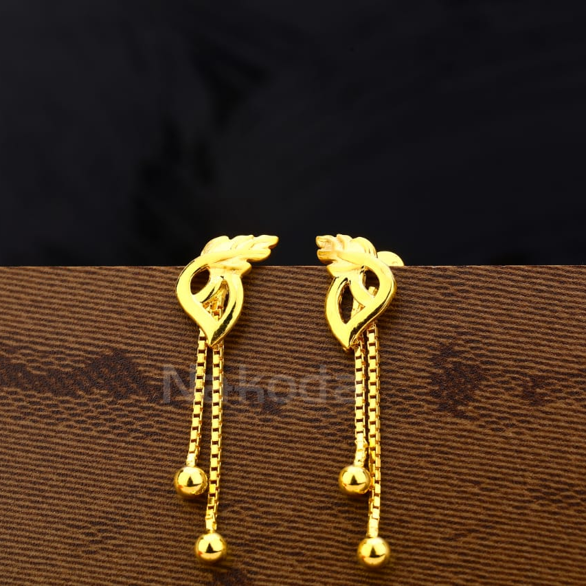 916 Gold Plain Earrings LPE362