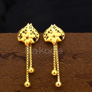22KT Gold Ladies Classic Plain Earring LPE341