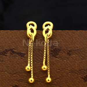 22KT Gold Women's Stylish Plain Earring LPE339