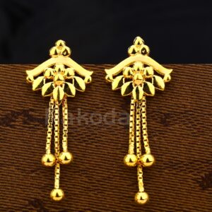 22KT Gold Women's Fancy Plain Earring LPE337