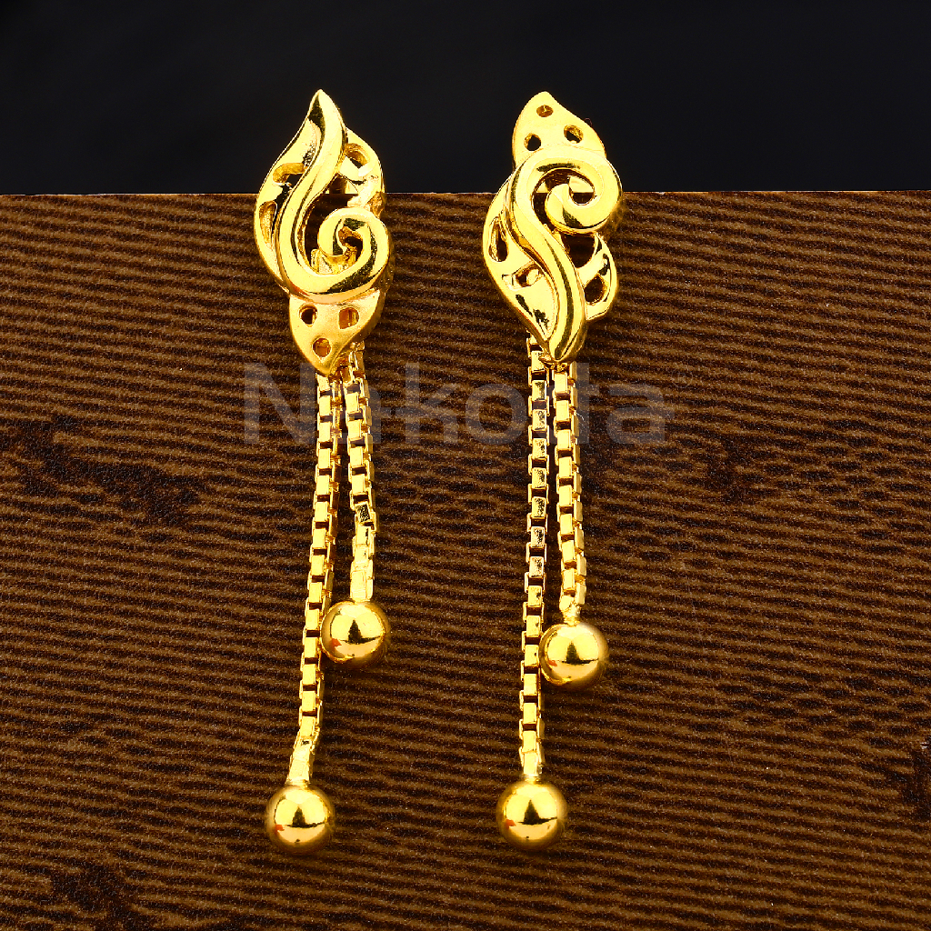 22KT Gold Women's Exclusive Plain Earring LPE336
