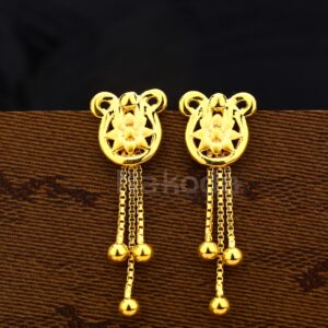 22KT Gold Women's Plain Earring LPE332