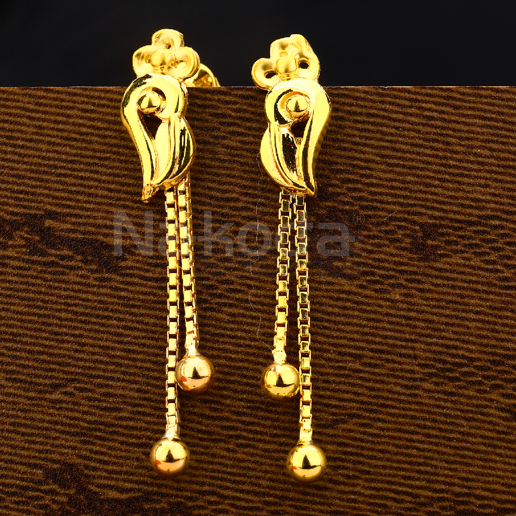22KT Gold Ladies Stylish Plain Earring LPE331