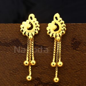 22KT Gold Ladies Gorgeous Plain Earring LPE330