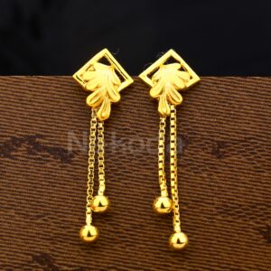 22KT Gold Ladies Classic Plain Earring LPE325