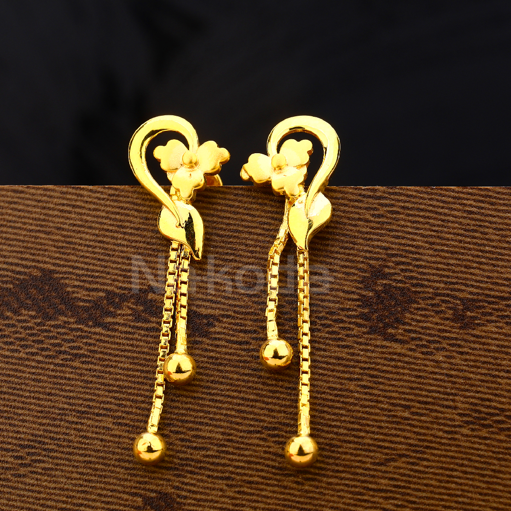 916 Gold Hallmark Gorgeous  Women'S Plain Earring LPE322