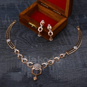 750 Rose Gold Ladies Exclusive Necklace Set RN350