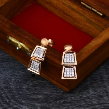 18KT Rose Gold CZ Stylish Ladies Necklace Set RN355 - Image 3
