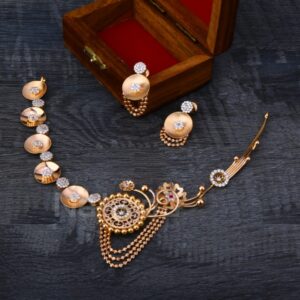 18KT Rose Gold CZ Gorgeous Ladies Necklace Set RN356