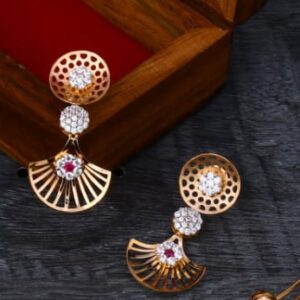 18KT Rose Gold CZ Fancy Ladies Necklace Set RN357