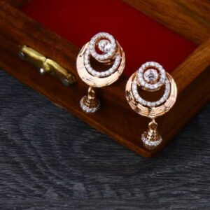 18KT Rose Gold CZ Classic Ladies Necklace Set RN361