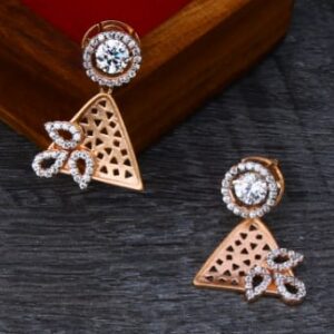 18KT Rose Gold Hallmark Stylish Ladies Necklace Set RN363