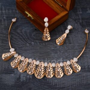 18KT Rose Gold Hallmark Exclusive Ladies Necklace Set RN366