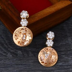 18KT Rose Gold Hallmark Delicate Ladies Necklace Set RN368