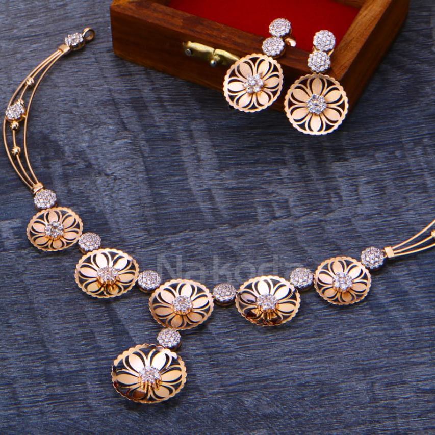 18KT Rose Gold Ladies Gorgeous Necklace Set RN372