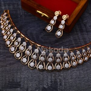 18KT Rose Gold Ladies Fancy Necklace Set RN376