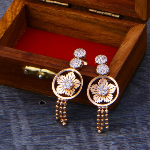 18KT Rose Gold Ladies Delicate Necklace Set RN373 - Image 2