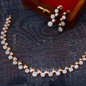 18KT Rose Gold Ladies Necklace Set RN378