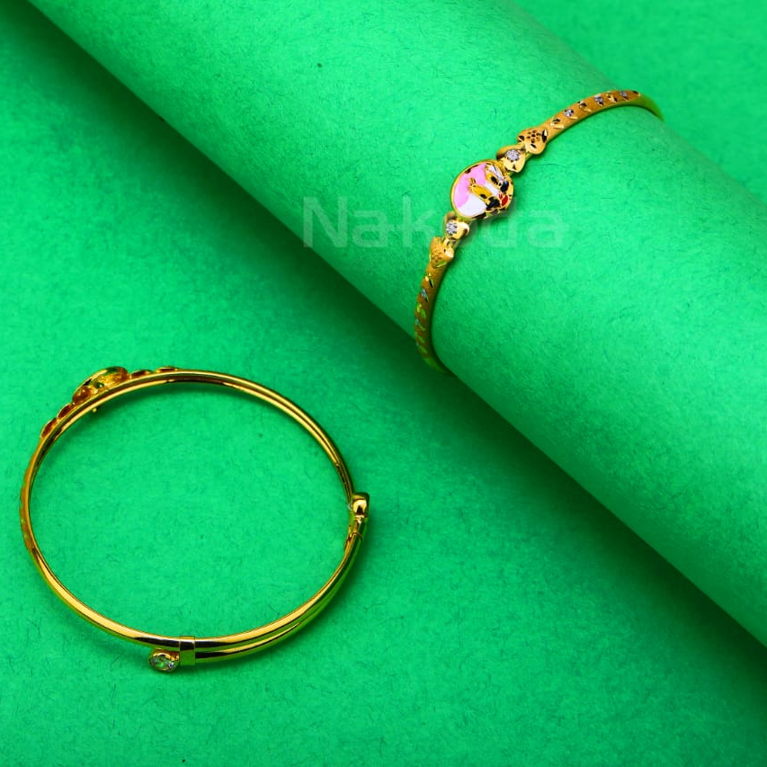 750 gold cz hallmark fancy kids kadali kk79