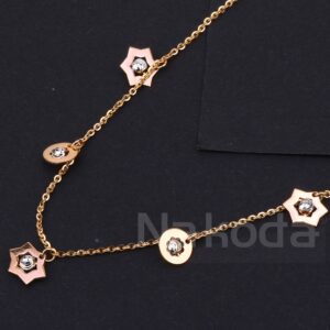 750 Rose Gold CZ Fancy Hallmark Tanmaniya RTM544