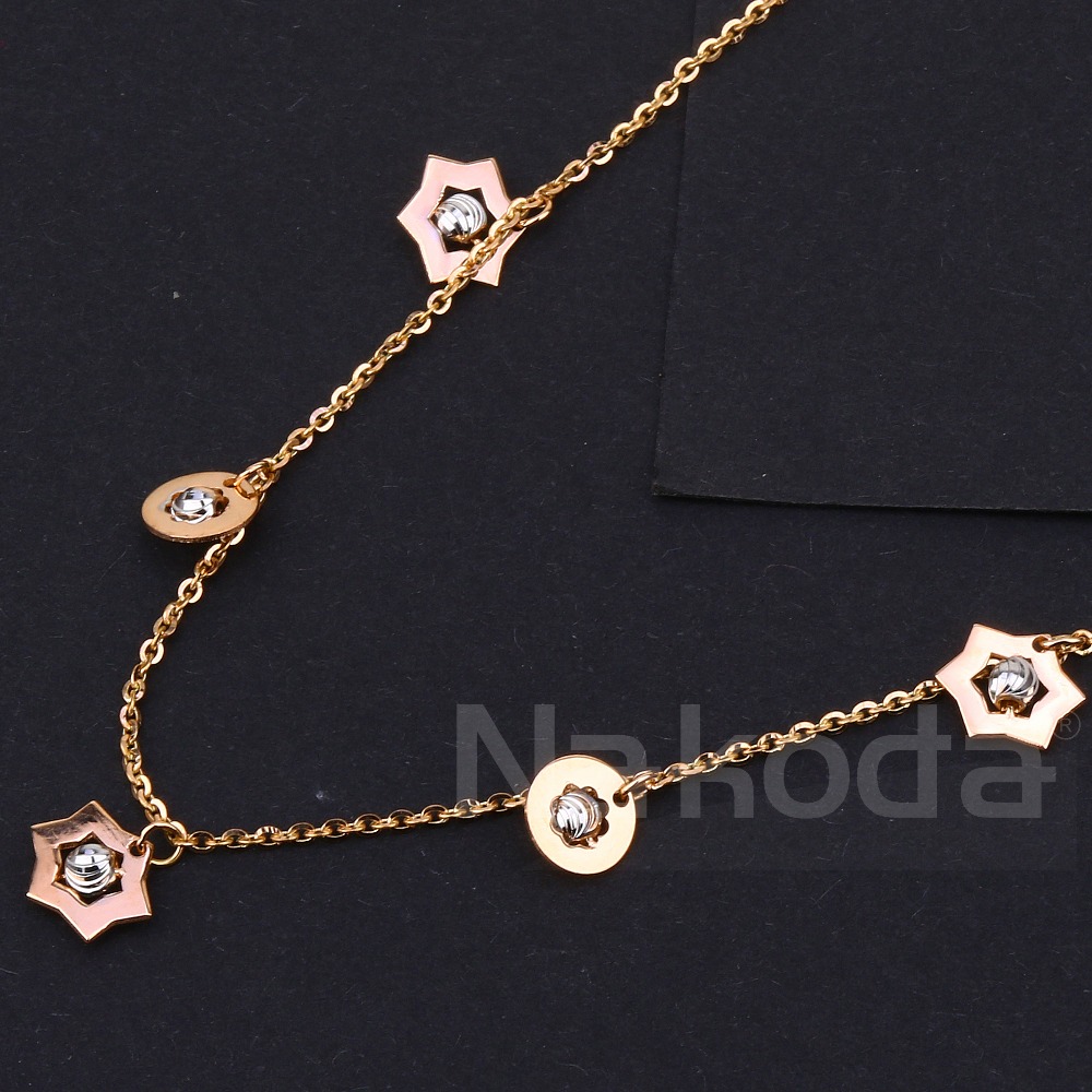 750 Rose Gold CZ Fancy Hallmark Tanmaniya RTM544 - Image 2