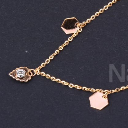 18KT Rose Gold CZ Hallmark Stylish Tanmaniya RTM481 - Image 2