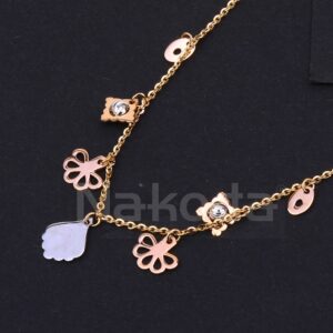 750 Rose Gold CZ Fancy   Ladies Tanmaniya RTM536