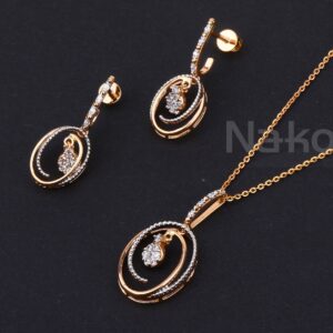 750 Rose Gold CZ Delicate Ladies Tanmaniya RTM534