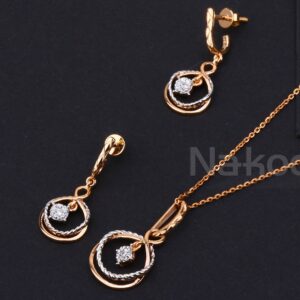 750 Rose Gold CZ Designer  Ladies Tanmaniya RTM533
