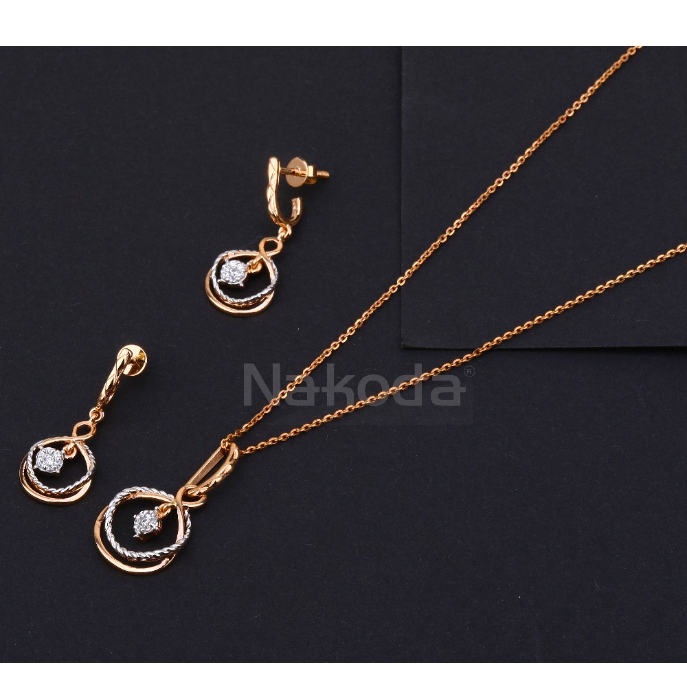 750 Rose Gold CZ Designer  Ladies Tanmaniya RTM533
