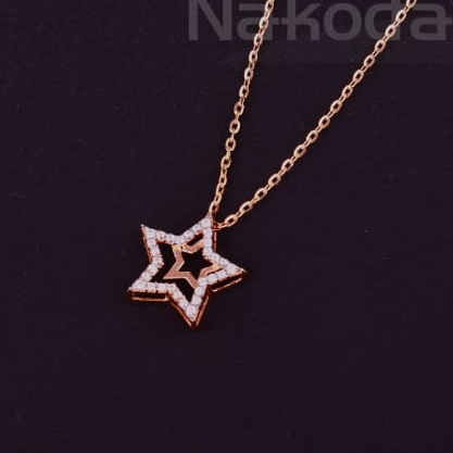 18KT Rose Gold CZ Delicate Tanmaniya RTM475 - Image 2