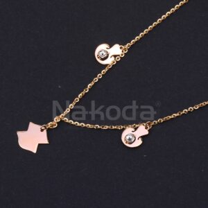750 Rose Gold CZ Stylish Ladies Hallmark  Tanmaniya RTM514
