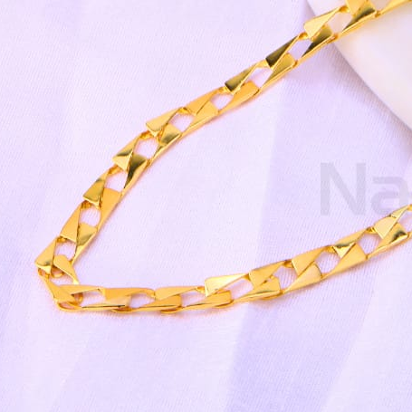 916 Gold CZ Fancy Mens Choco chain MCH759 - Image 2
