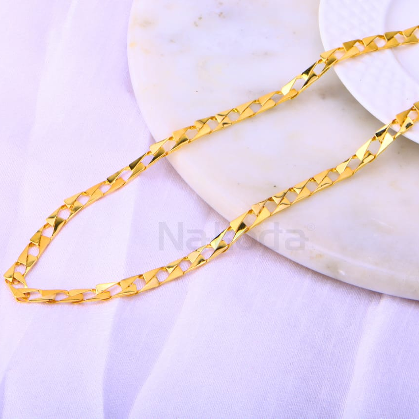 916 Gold CZ Fancy Mens Choco chain MCH759