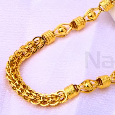 916 Gold CZ Gorgeous Mens Choco chain MCH758 - Image 2