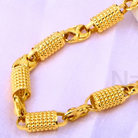 916 Gold Hallmark Classic Mens Choco chain MCH757 - Image 2