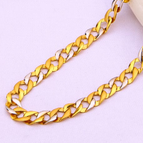 916 Gold Hallmark Delicate Mens Choco Chain MCH750 - Image 2