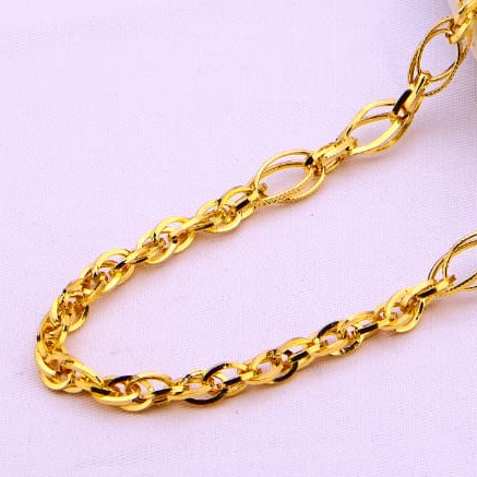 916 Gold Hallmark Mens Choco Chain MCH748 - Image 2
