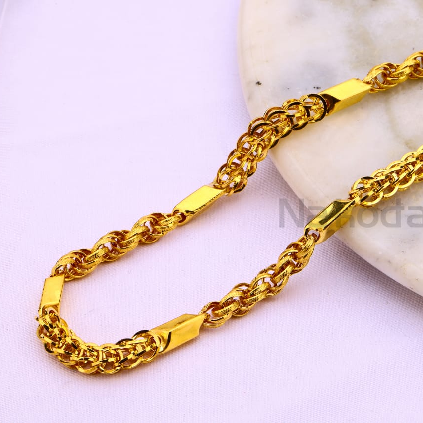 916 gold classic mens choco chain mch740