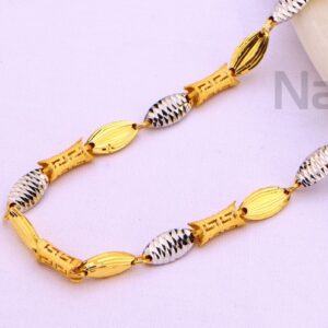 22kt gold cz hallmark stylish mens choco chain mch714