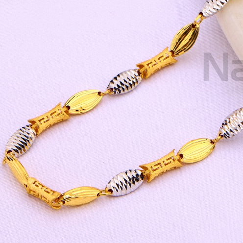 22kt gold cz hallmark stylish mens choco chain mch714 - Image 2