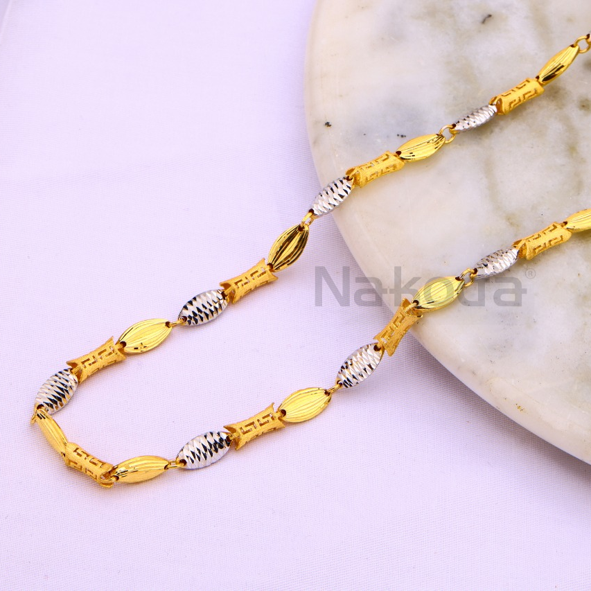 22kt gold cz hallmark stylish mens choco chain mch714