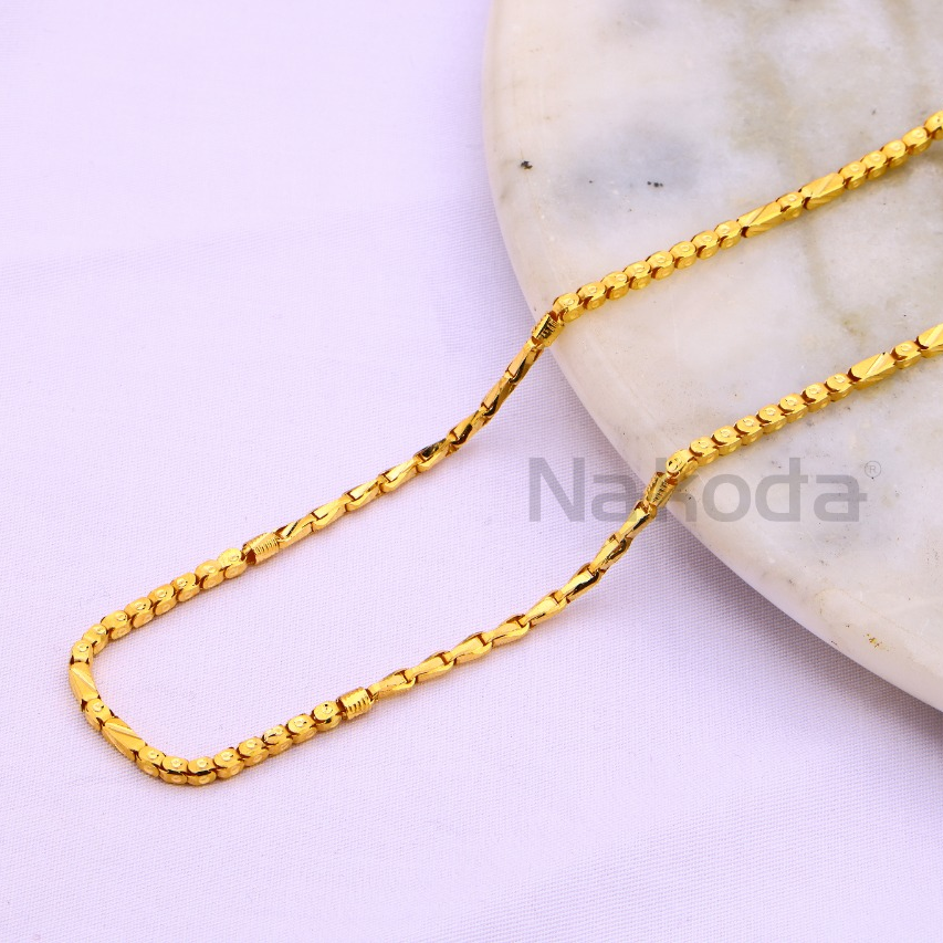 22kt gold cz hallmark fancy mens choco chain mch704