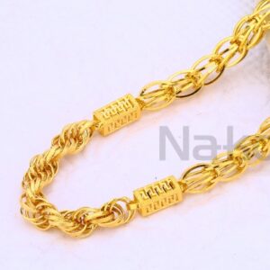 22kt gold cz fancy mens choco chain mch666