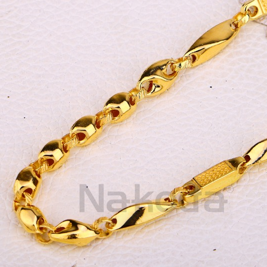 22KT Gold Delicate Mens Chock Chain MCH661 - Image 2