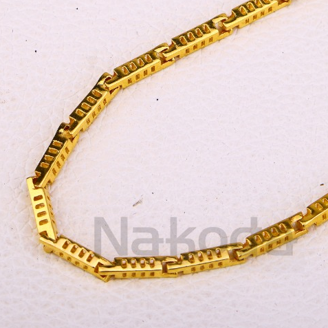 916 Gold CZ Hallmark Gorgeous Mens Chock Chain MCH657 - Image 2